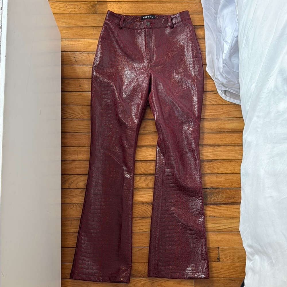 Burgundy Flared Pants